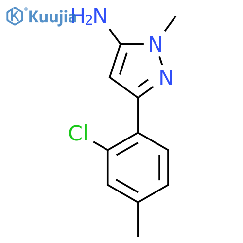 3-(2-chloro-4-methylphenyl)-1-methyl-1H-pyrazol-5-amine structure