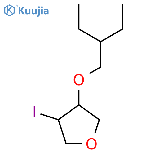 3-(2-ethylbutoxy)-4-iodooxolane structure