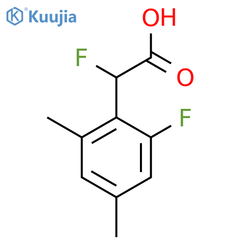 2-Fluoro-2-(2-fluoro-4,6-dimethylphenyl)acetic acid structure