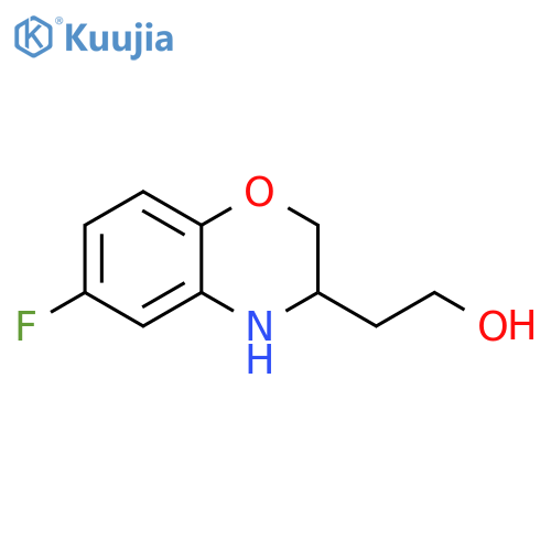 2-(6-fluoro-3,4-dihydro-2H-1,4-benzoxazin-3-yl)ethan-1-ol structure
