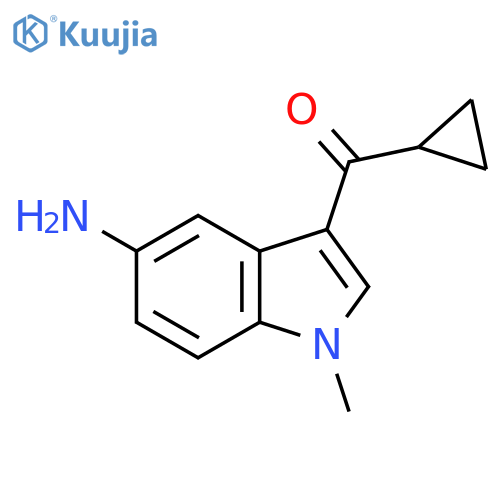 (5-amino-1-methyl-indol-3-yl)-cyclopropyl-methanone structure