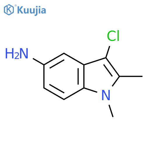 1H-Indol-5-amine, 3-chloro-1,2-dimethyl- structure