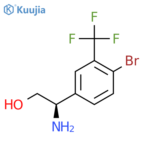 (2R)-2-amino-2-4-bromo-3-(trifluoromethyl)phenylethan-1-ol structure