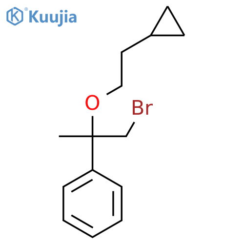 1-bromo-2-(2-cyclopropylethoxy)propan-2-ylbenzene structure