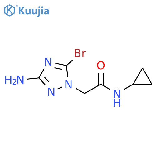 2-(3-amino-5-bromo-1H-1,2,4-triazol-1-yl)-N-cyclopropylacetamide structure