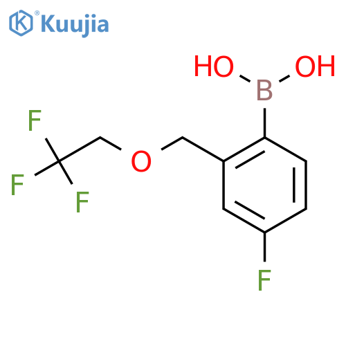 4-Fluoro-2-((2,2,2-trifluoroethoxy)methyl)phenylboronic acid structure