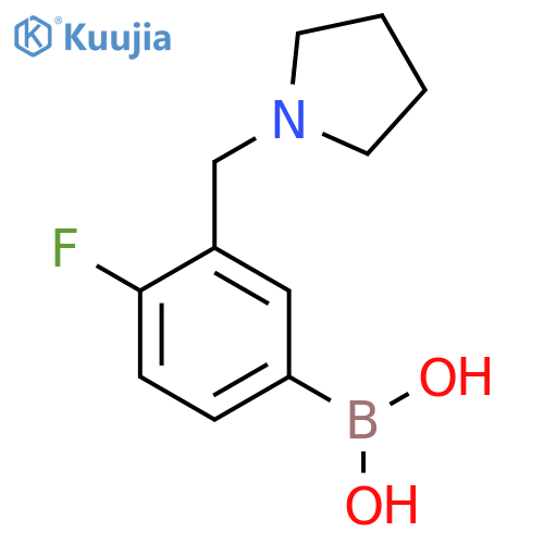 4-Fluoro-3-(pyrrolidin-1-ylmethyl)phenylboronic acid structure