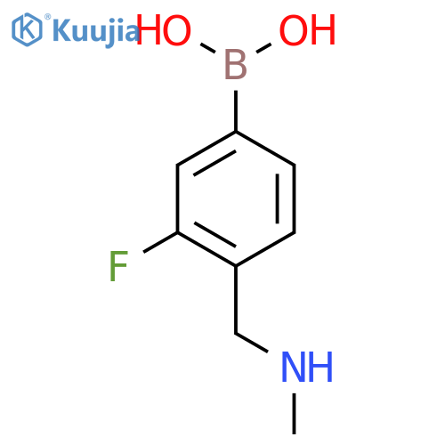 3-Fluoro-4-((methylamino)methyl)phenylboronic acid structure