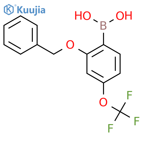 (2-(Benzyloxy)-4-(trifluoromethoxy)phenyl)boronic acid structure
