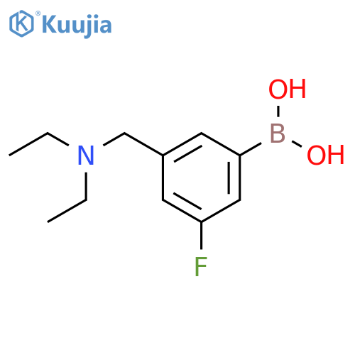 3-((Diethylamino)methyl)-5-fluorophenylboronic acid structure