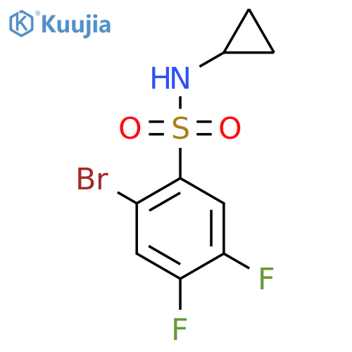 2-Bromo-N-cyclopropyl-4,5-difluorobenzenesulfonamide structure