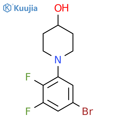1-(5-Bromo-2,3-difluorophenyl)piperidin-4-ol structure