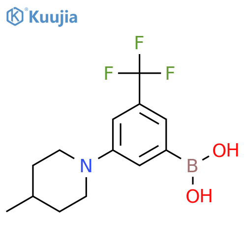 (3-(4-Methylpiperidin-1-yl)-5-(trifluoromethyl)phenyl)boronic acid structure