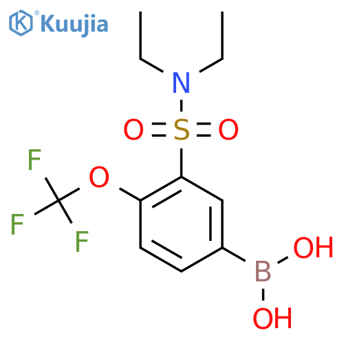 (3-(N,N-Diethylsulfamoyl)-4-(trifluoromethoxy)phenyl)boronic acid structure