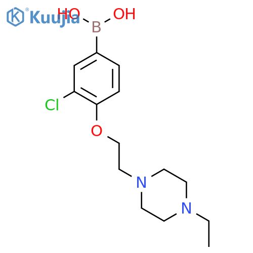 (3-Chloro-4-(2-(4-ethylpiperazin-1-yl)ethoxy)phenyl)boronic acid structure