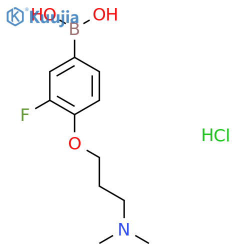 (4-(3-(Dimethylamino)propoxy)-3-fluorophenyl)boronic acid hydrochloride structure