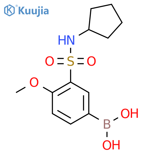 (3-(N-Cyclopentylsulfamoyl)-4-methoxyphenyl)boronic acid structure