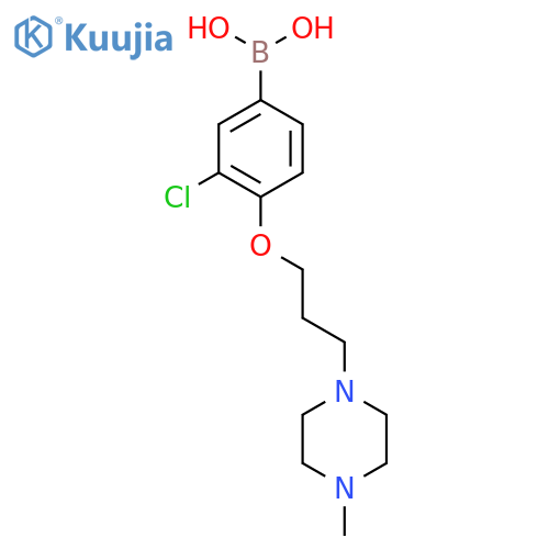 (3-Chloro-4-(3-(4-methylpiperazin-1-yl)propoxy)phenyl)boronic acid structure