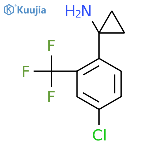 1-4-chloro-2-(trifluoromethyl)phenylcyclopropan-1-amine structure
