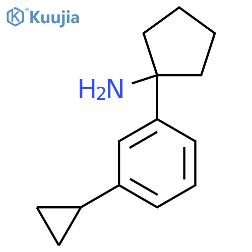 1-(3-cyclopropylphenyl)cyclopentan-1-amine structure