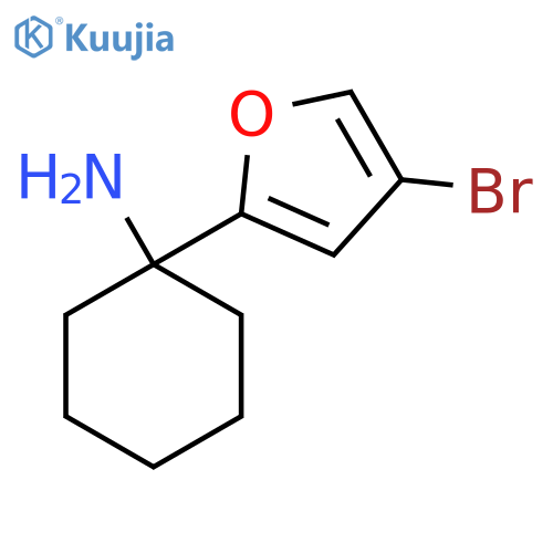 1-(4-bromofuran-2-yl)cyclohexan-1-amine structure