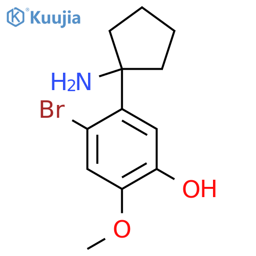 5-(1-Aminocyclopentyl)-4-bromo-2-methoxyphenol structure