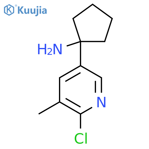 1-(6-chloro-5-methylpyridin-3-yl)cyclopentan-1-amine structure