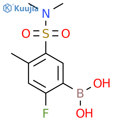 (5-(N,N-Dimethylsulfamoyl)-2-fluoro-4-methylphenyl)boronic acid structure