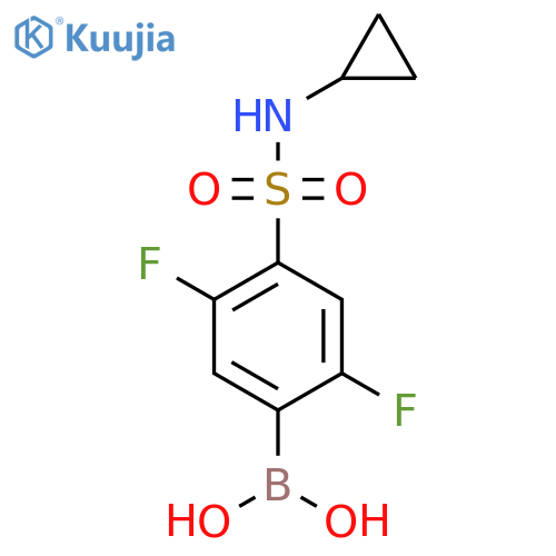 (4-(N-Cyclopropylsulfamoyl)-2,5-difluorophenyl)boronic acid structure