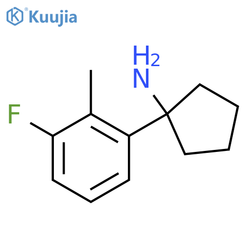 1-(3-fluoro-2-methylphenyl)cyclopentan-1-amine structure