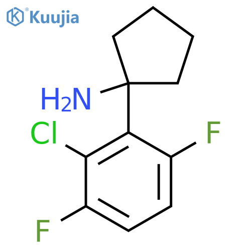 1-(2-chloro-3,6-difluorophenyl)cyclopentan-1-amine structure