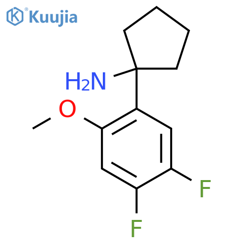 1-(4,5-difluoro-2-methoxyphenyl)cyclopentan-1-amine structure