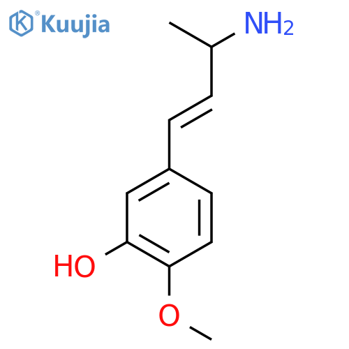 5-(3-aminobut-1-en-1-yl)-2-methoxyphenol structure
