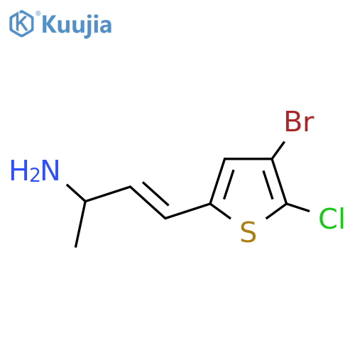 4-(4-bromo-5-chlorothiophen-2-yl)but-3-en-2-amine structure