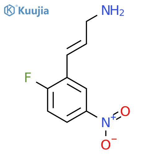 3-(2-fluoro-5-nitrophenyl)prop-2-en-1-amine structure