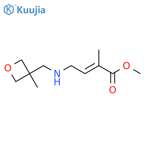 methyl 2-methyl-4-[(3-methyloxetan-3-yl)methylamino]but-2-enoate structure