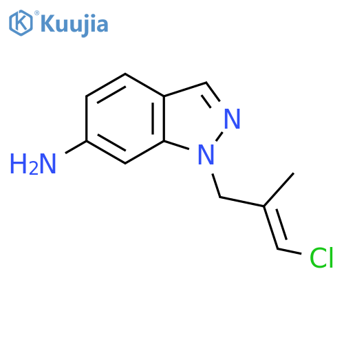 1-(3-chloro-2-methylprop-2-en-1-yl)-1H-indazol-6-amine structure