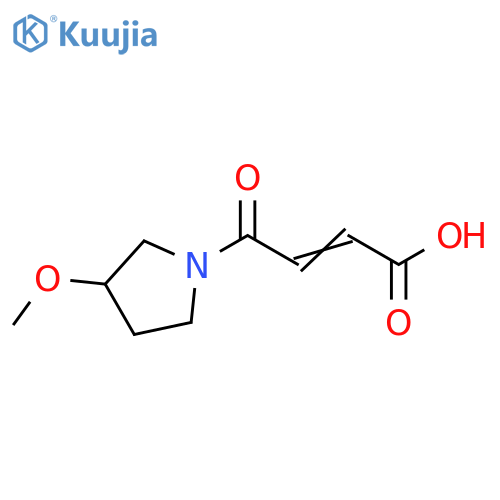 (E)-4-(3-methoxypyrrolidin-1-yl)-4-oxobut-2-enoic acid structure