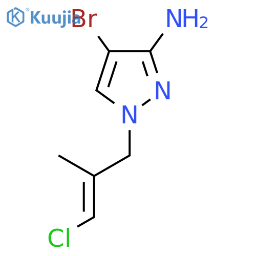 4-bromo-1-(3-chloro-2-methylprop-2-en-1-yl)-1H-pyrazol-3-amine structure