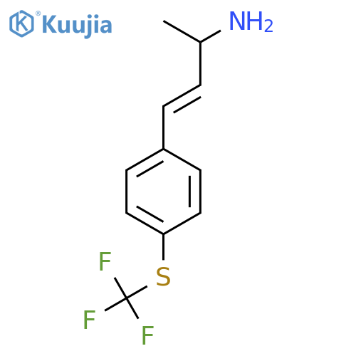 4-{4-[(Trifluoromethyl)sulfanyl]phenyl}but-3-en-2-amine structure