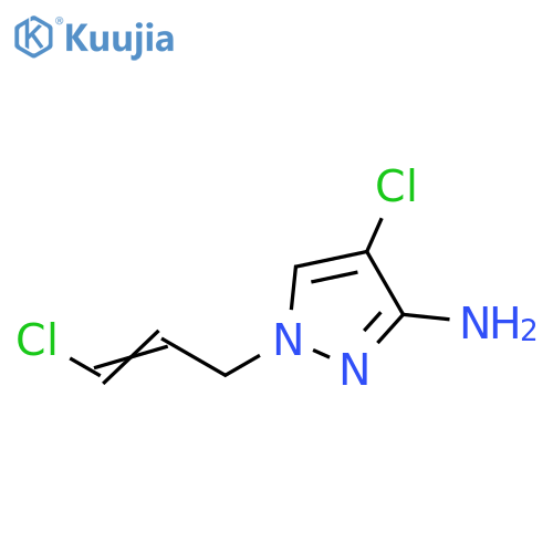 1H-Pyrazol-3-amine, 4-chloro-1-(3-chloro-2-propen-1-yl)- structure