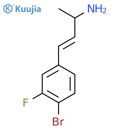 4-(4-bromo-3-fluorophenyl)but-3-en-2-amine structure