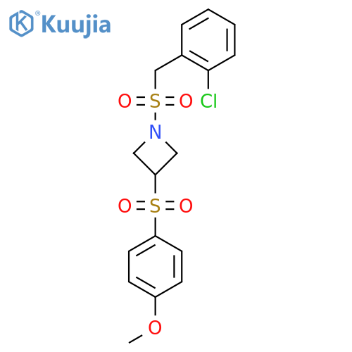 1-(2-chlorophenyl)methanesulfonyl-3-(4-methoxybenzenesulfonyl)azetidine structure