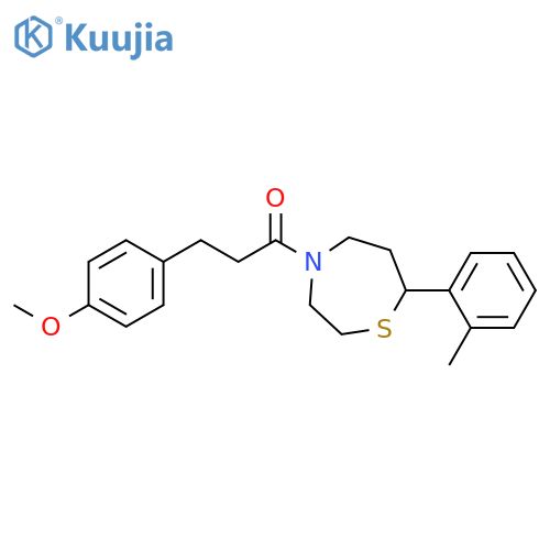 3-(4-methoxyphenyl)-1-[7-(2-methylphenyl)-1,4-thiazepan-4-yl]propan-1-one structure
