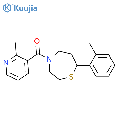 7-(2-methylphenyl)-4-(2-methylpyridine-3-carbonyl)-1,4-thiazepane structure