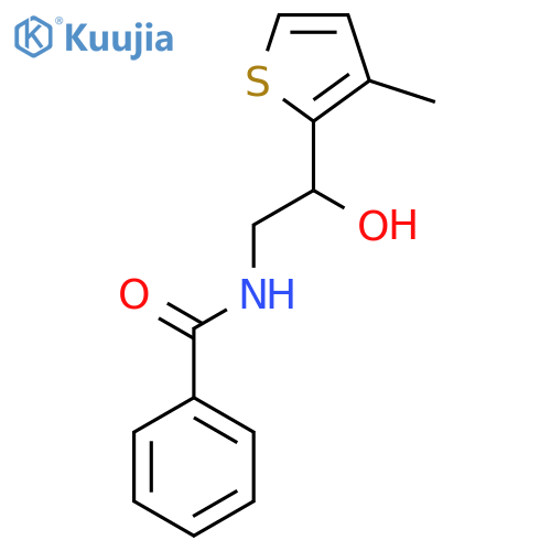 N-2-hydroxy-2-(3-methylthiophen-2-yl)ethylbenzamide structure