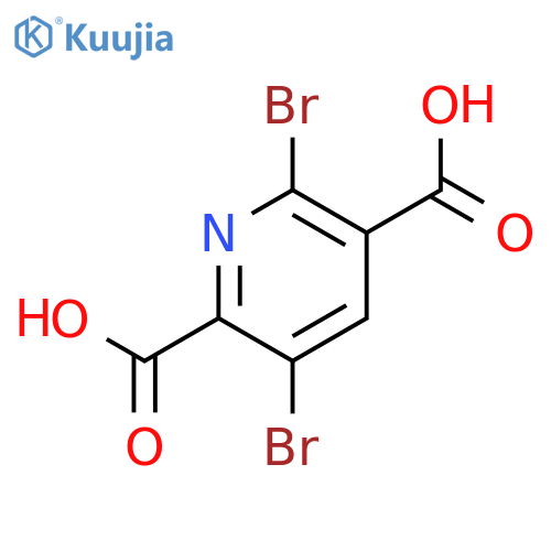2,5-Pyridinedicarboxylic acid, 3,6-dibromo- structure