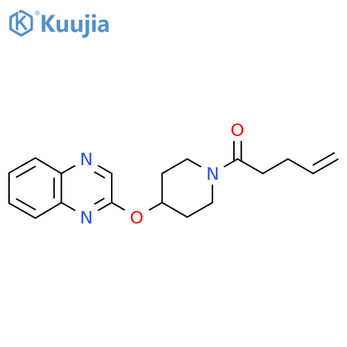 1-4-(quinoxalin-2-yloxy)piperidin-1-ylpent-4-en-1-one structure