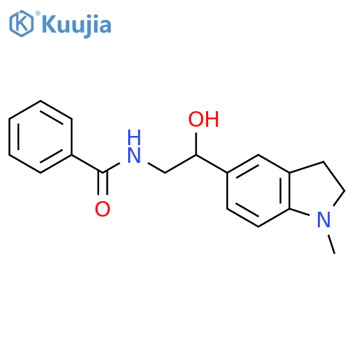 N-2-hydroxy-2-(1-methyl-2,3-dihydro-1H-indol-5-yl)ethylbenzamide structure