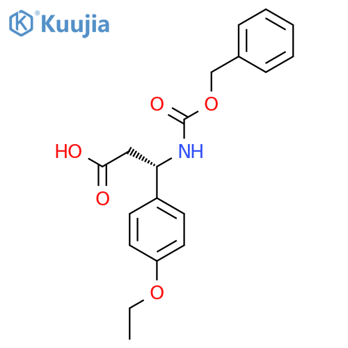 (3S)-3-{(benzyloxy)carbonylamino}-3-(4-ethoxyphenyl)propanoic acid structure